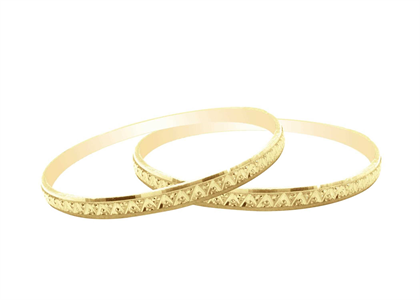 Gold Plated | Diamond Cut Bangles